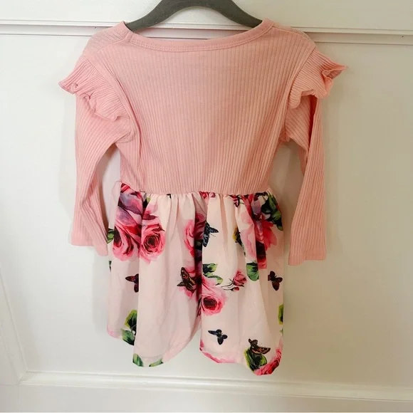 Toddler Girl Floral Print Long Sleeve Dress, Size 18-24 Months, Great Condition! - Picture 3 of 6